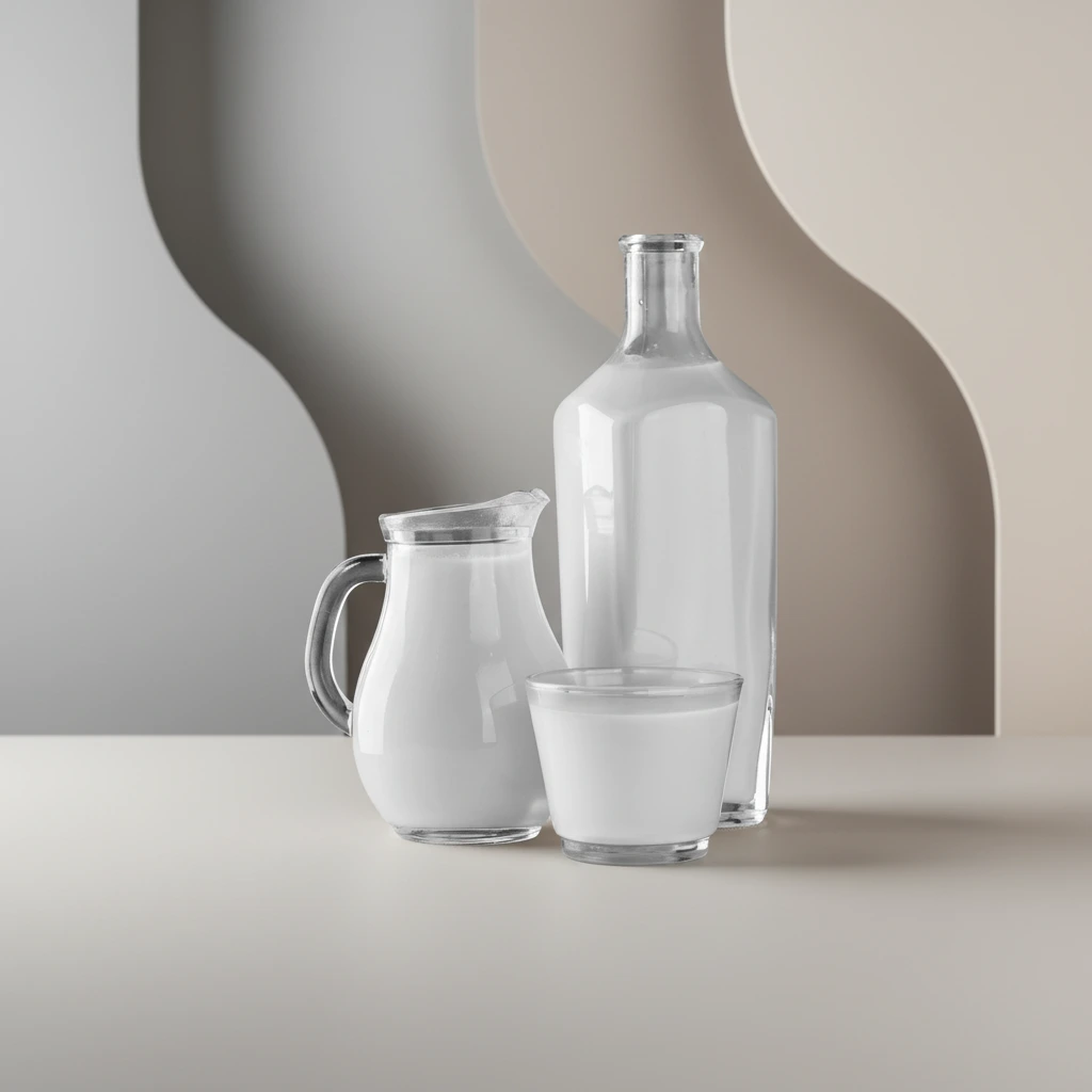 Minimal studio product photography with abstract smooth curves and clean luxury look