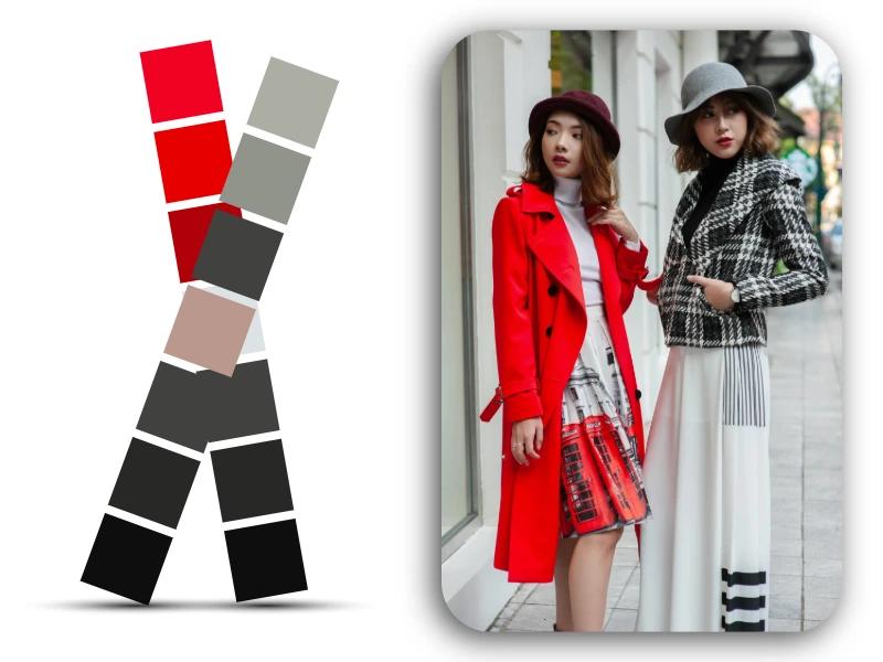 Color Extractor pulling a 12-color palette with hex codes from a product photo